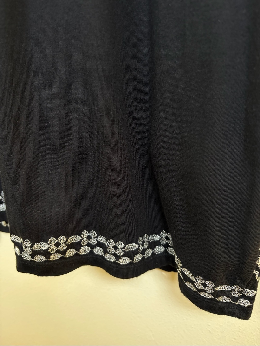 INC International Concepts Black Embroidered Sleeveless Dress Large Beaded Boho - Picture 9 of 10
